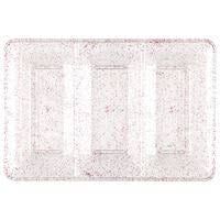 Red & Pink Glitter 3 Section Plastic Tray