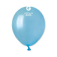 Light Blue Metallic Gemar Latex Balloons- #035