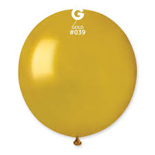 Yellow Gold Metallic Gemar Latex Balloons- #039