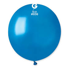 Royal Blue Metallic Gemar Latex Balloons- #036