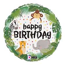 18" General Birthday Helium Filled Mylar Balloon