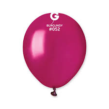Metal Burgundy Gemar Latex Balloons- #052