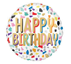 18" General Birthday Helium Filled Mylar Balloon