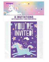 Unicorn Party Invitations
