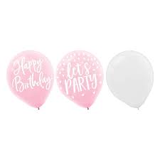 Blush Birthday Latex Balloons 15pcs