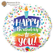 18" General Birthday Helium Filled Mylar Balloon