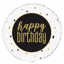 18" General Birthday Helium Filled Mylar Balloon