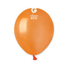 Orange Metallic Latex Balloons- #031