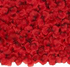 Red Fabric Rose Petals