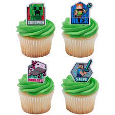 Mine Craft Cupcake Rings
