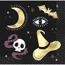 Celestial Halloween Beverage Napkin