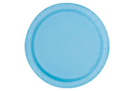 PAPER PLATE LIGHT BLUE 6.75" 20CNT