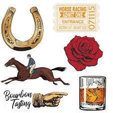 Vintage Horse Racing Mini Cutouts