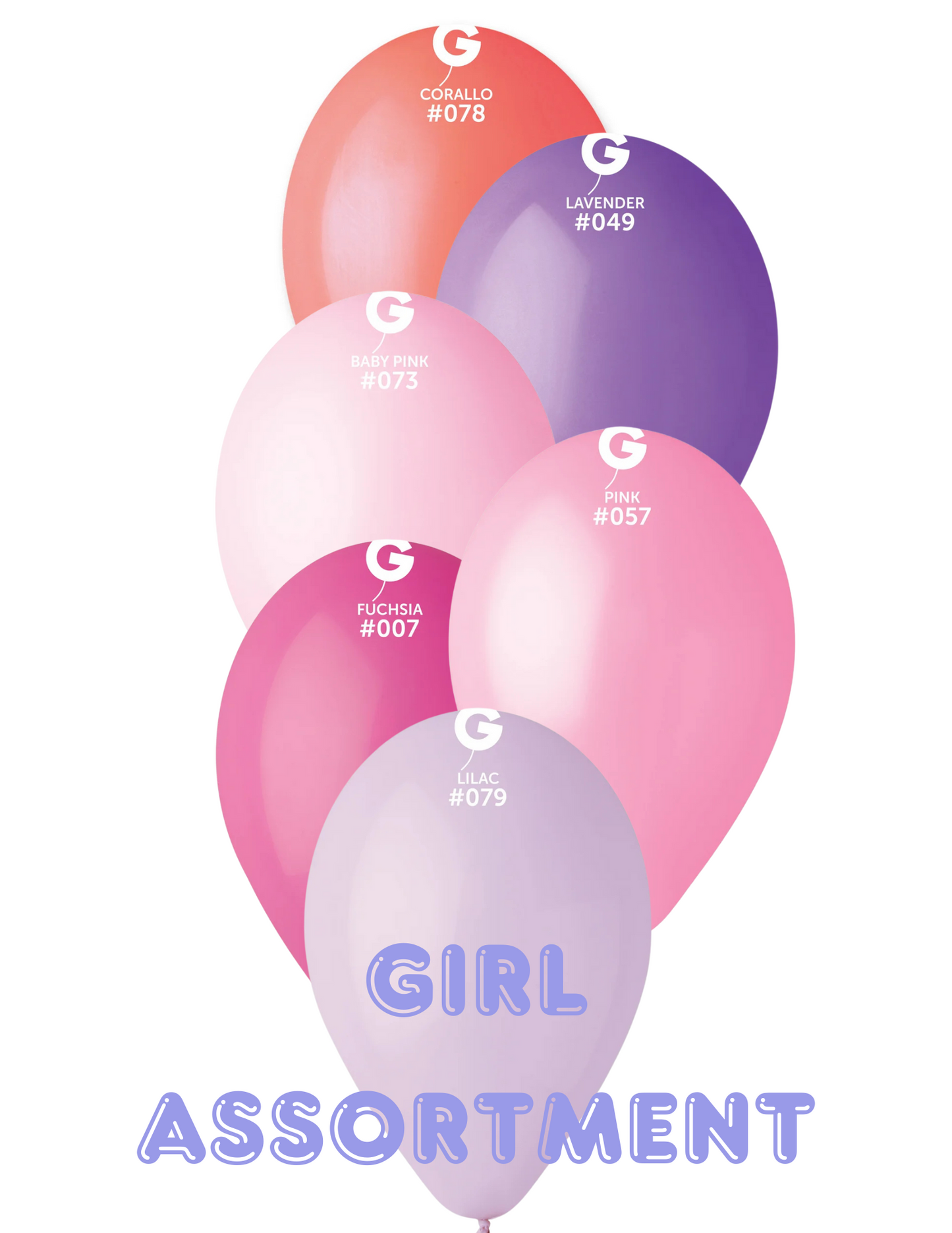 12 Helium Filled Latex Balloons
