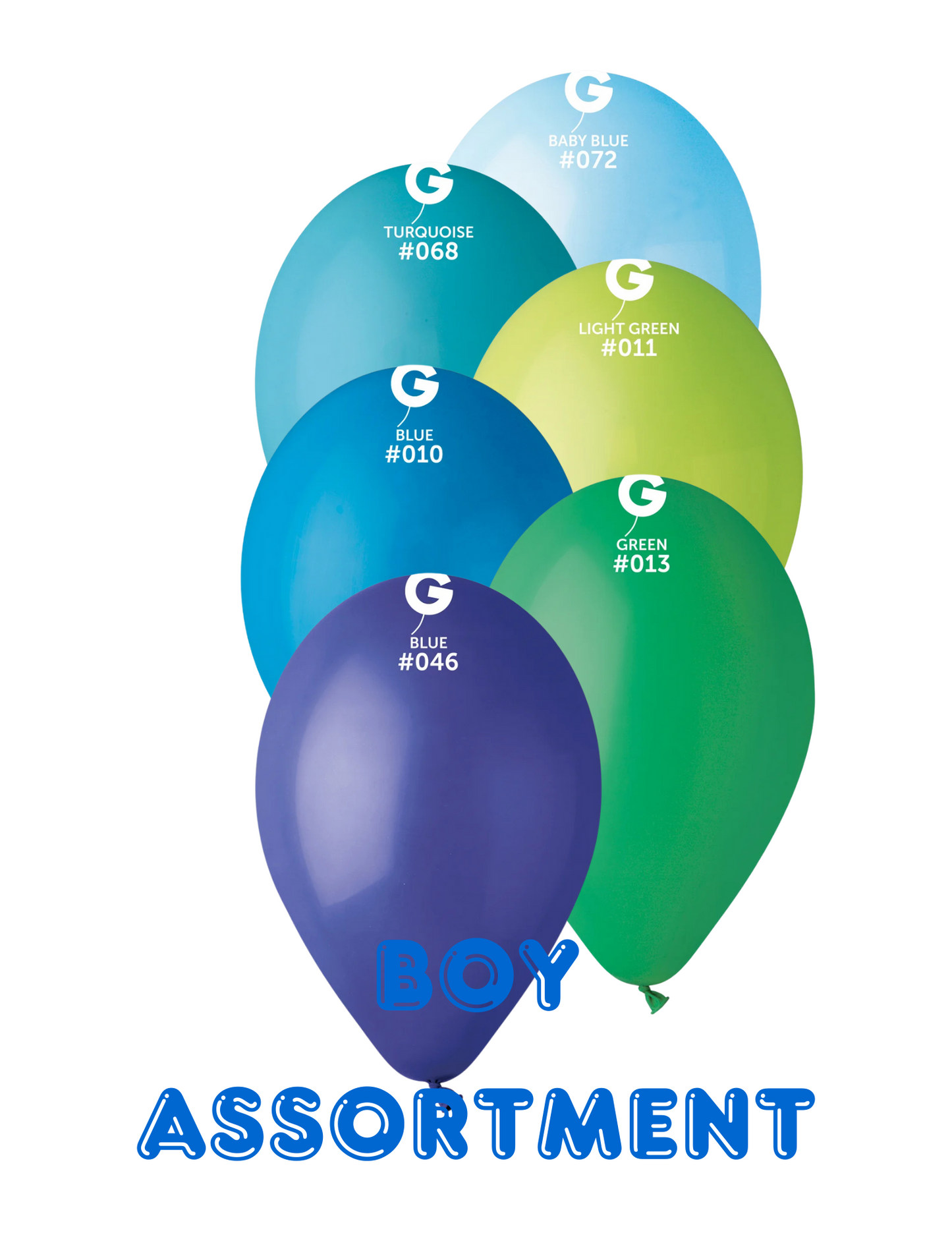 12 Helium Filled Latex Balloons