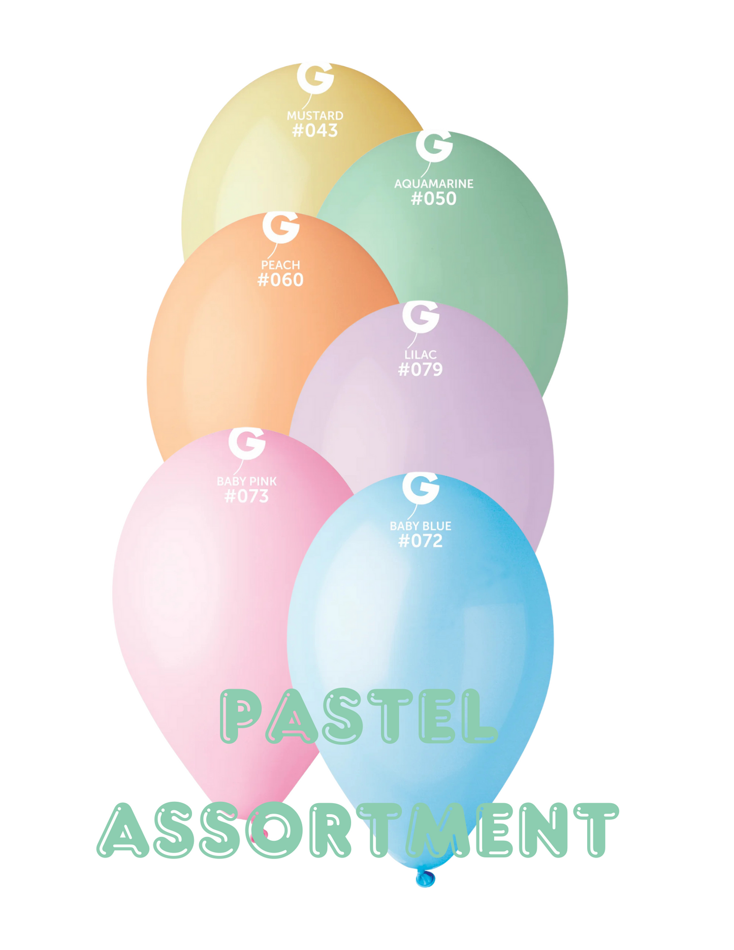12 Helium Filled Latex Balloons