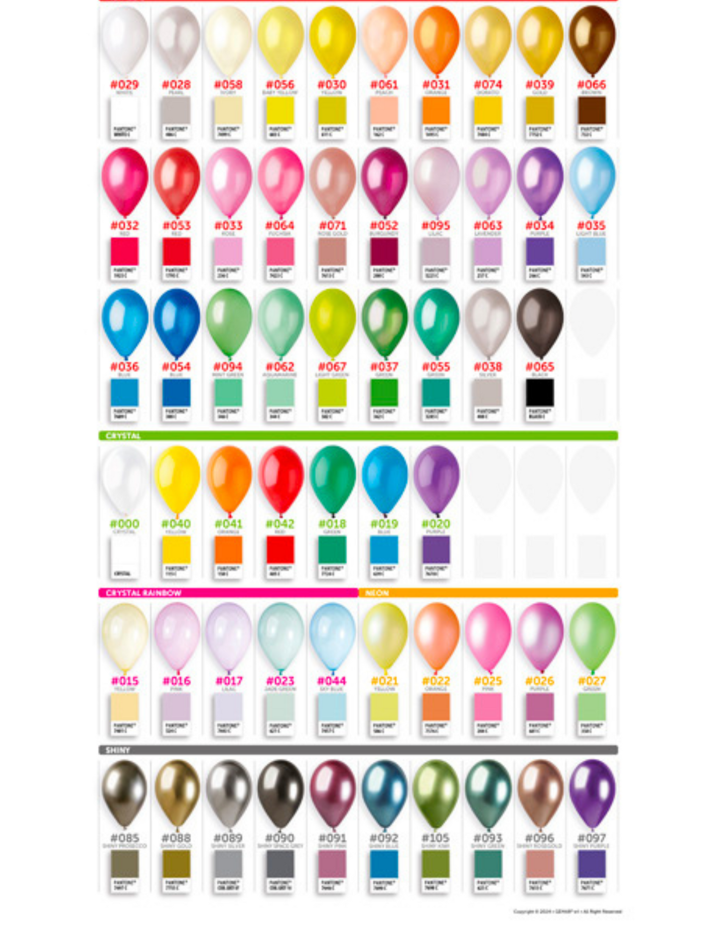 12 Helium Filled Latex Balloons