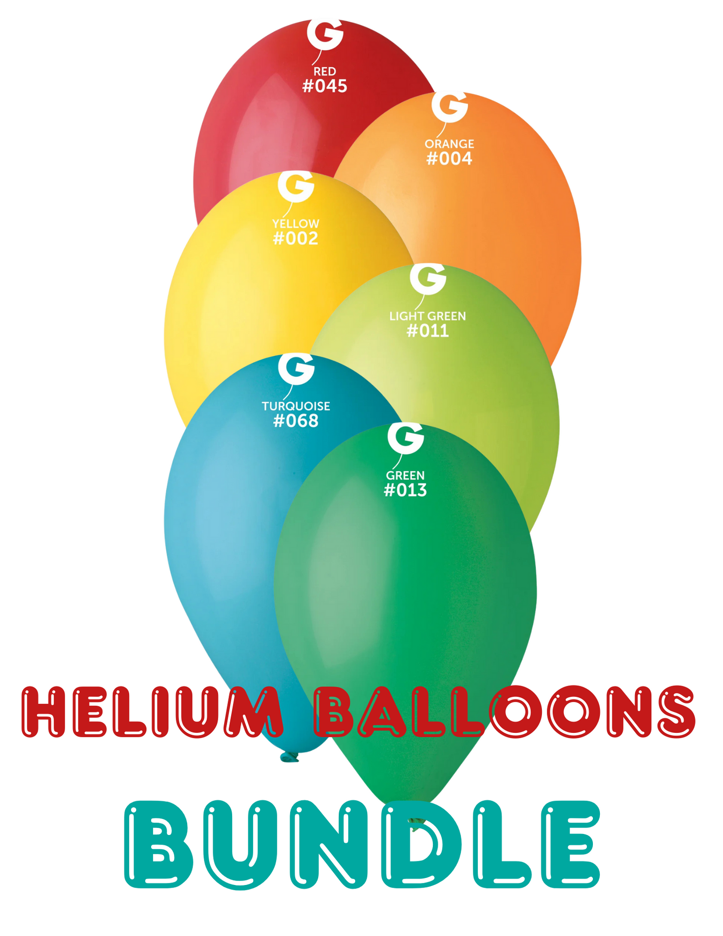 12 Helium Filled Latex Balloons