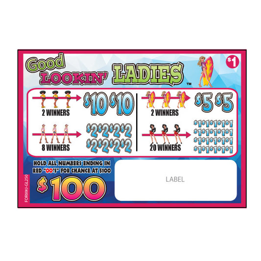 GOOD LOOKIN' LADIES PULL TAB 250 TICKETS