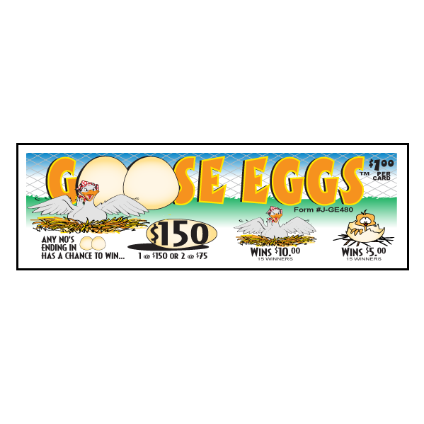 GOOSE EGG PULL TAB, 480 TICKETS
