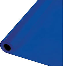 Royal Blue Plastic Tableroll - 100'