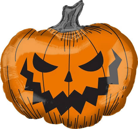 29" Vintage Jack-o'-Lantern Halloween Mylar Balloon