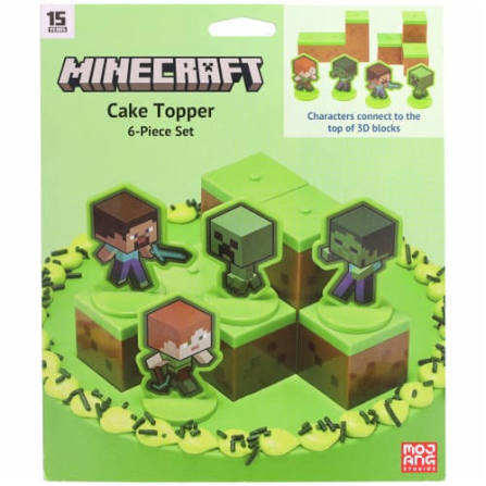 Minecraft Cake Topper Set - 6pcs.