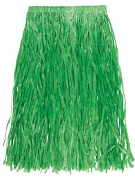 Green Grass Plastic Hula Skirt