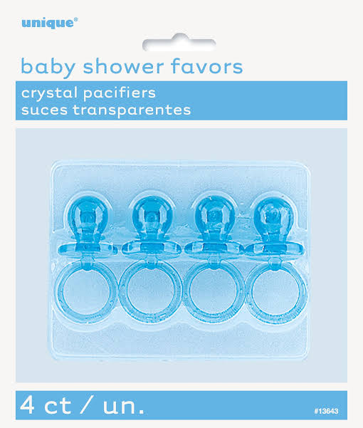 Blue Pacifier Favors - 4ct.