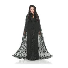 Black Velvet And Mesh Cape