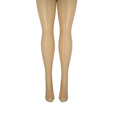 Beige/Nude Glitter Fishnet Tights