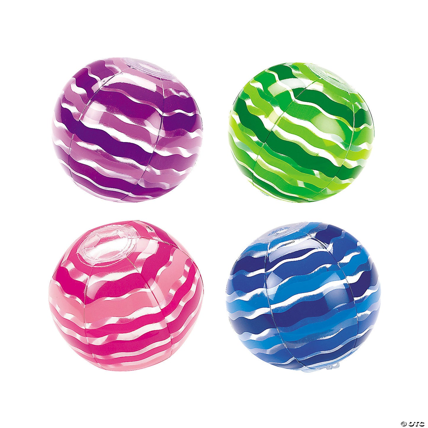 Inflatable Striped Beach Balls