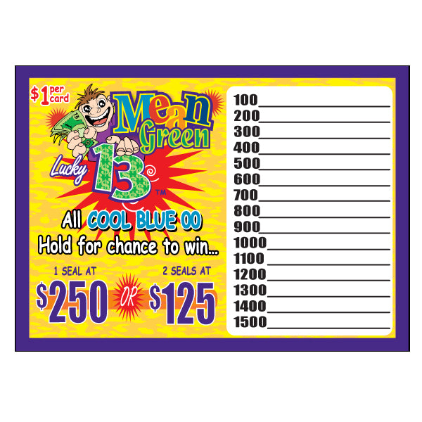 MEAN GREEN PULL TAB 744 TICKETS