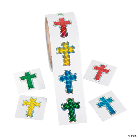 Prismatic Cross Stickers