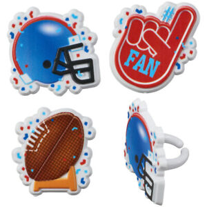 FOOTBALL CUPCAKE RINGS 12CT