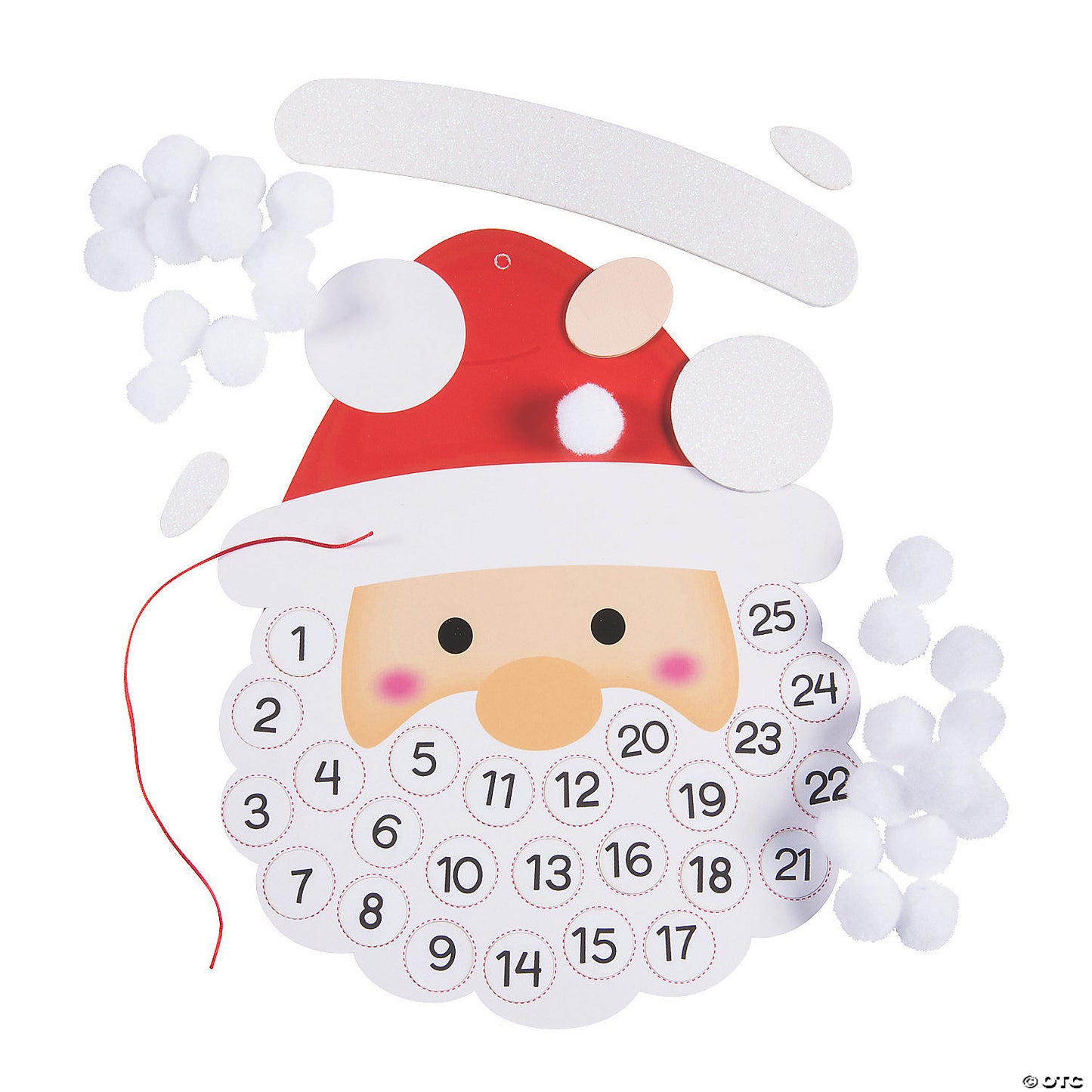 Santa Advent Calendar Craft Kit