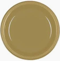 Solid Gold 10" Plastic Plates - 50ct.