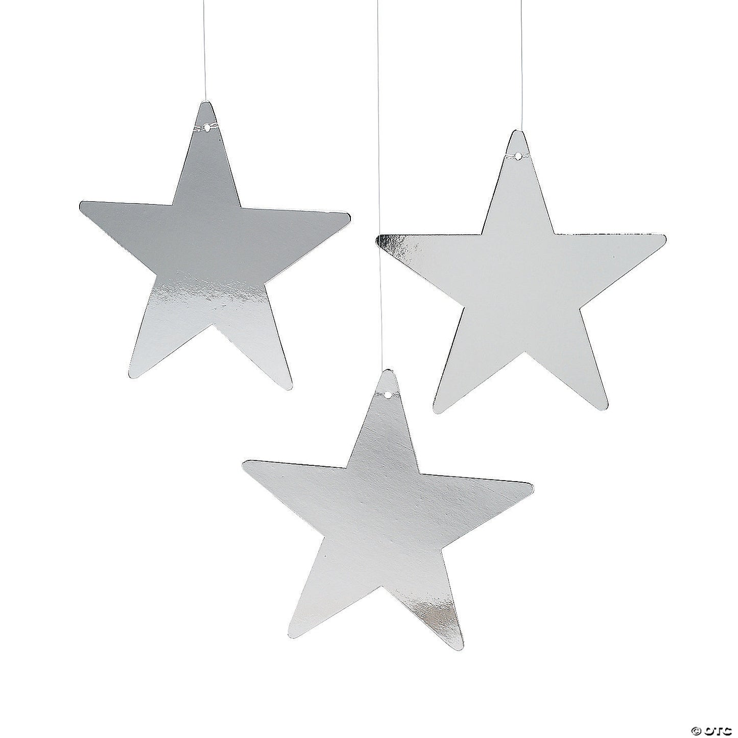 Silver 9" Star Cutouts - 12ct.