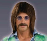 60's Singer Brown Adult Wig