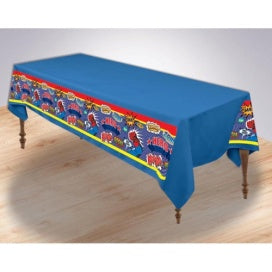 Superhero Action Plastic Tablecover