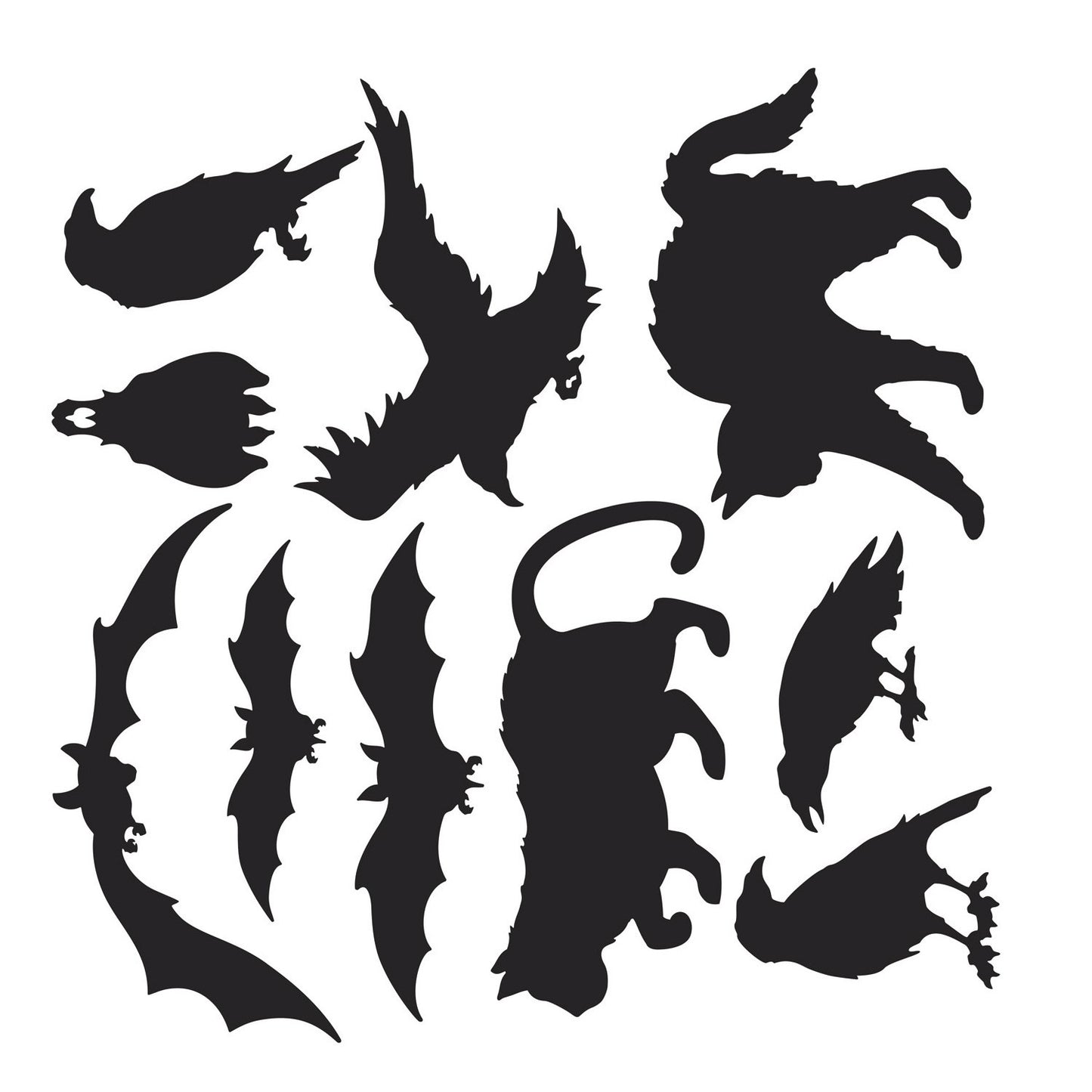 CUTOUT - HALLOWEEN SILHOUETTES ASST 10 CT/PK