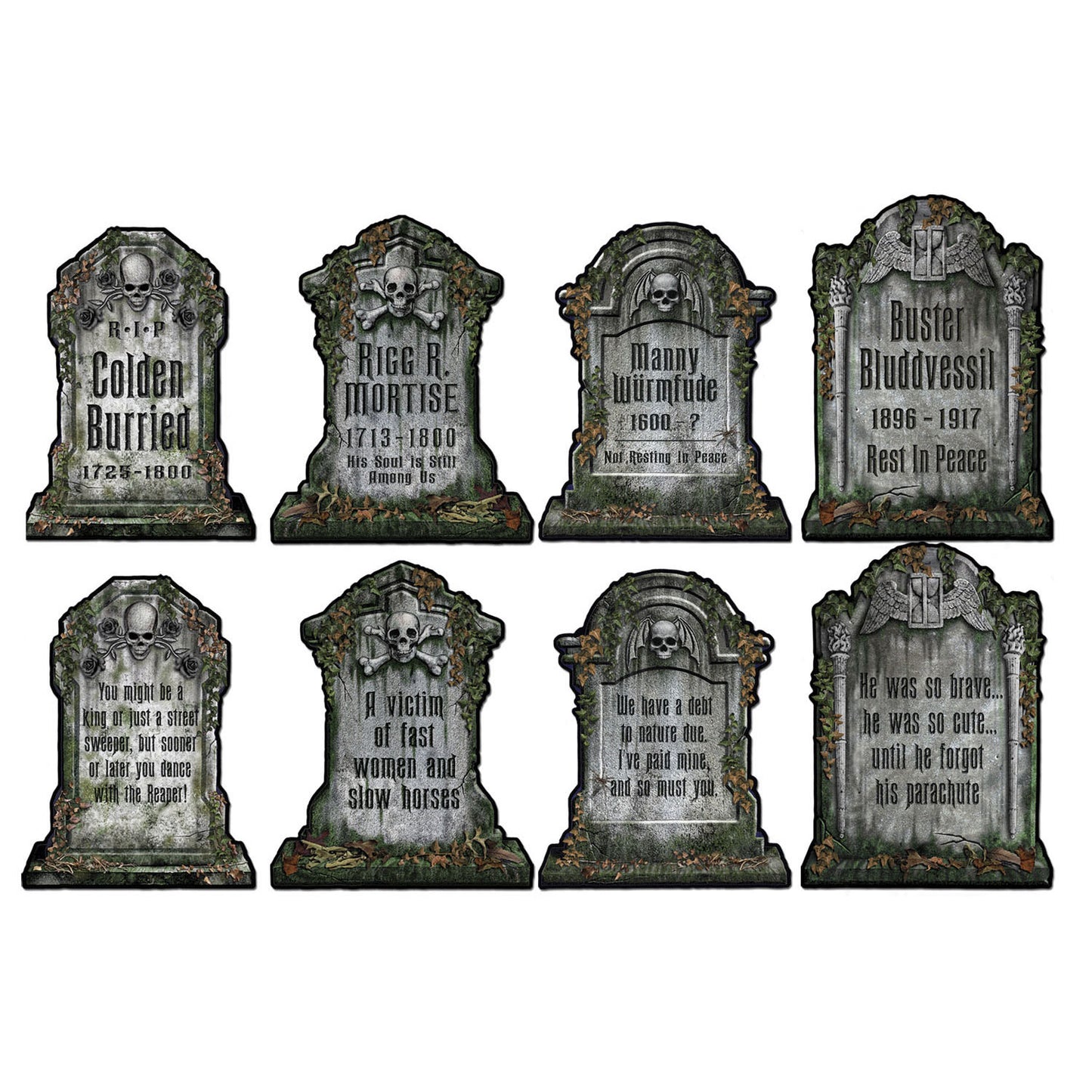 CUTOUT - TOMBSTONE 4 ASST/PKG