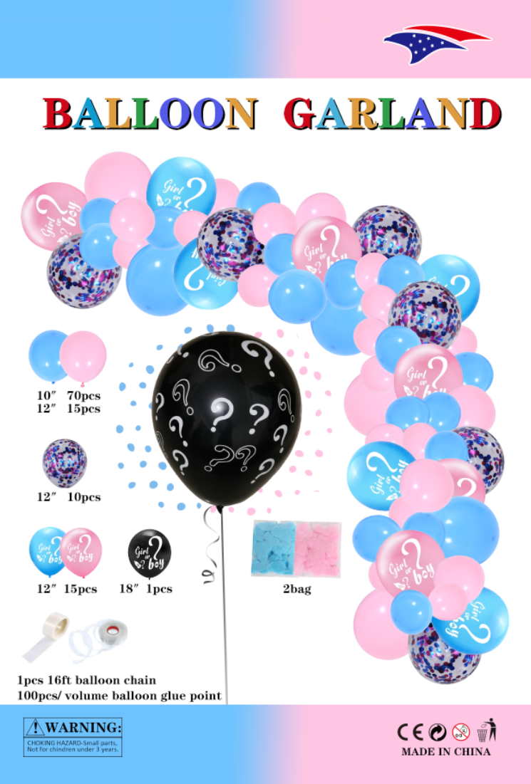 BALLOON GARLAND - GENDER REVEAL