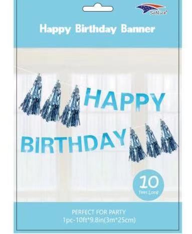 LIGHT BLUE HAPPY BIRTHDAY BANNER