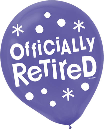 OFFICIALLY RETIRED 12" LATEX BALLOONS