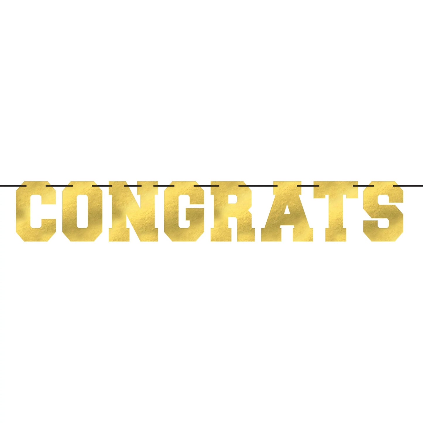 Gold Congrats Letter Banner