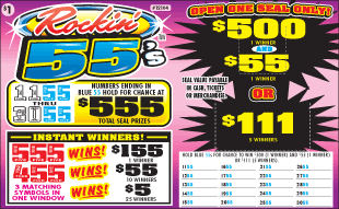 ROCKIN' 55'S PULL TAB 1776 TICKETS