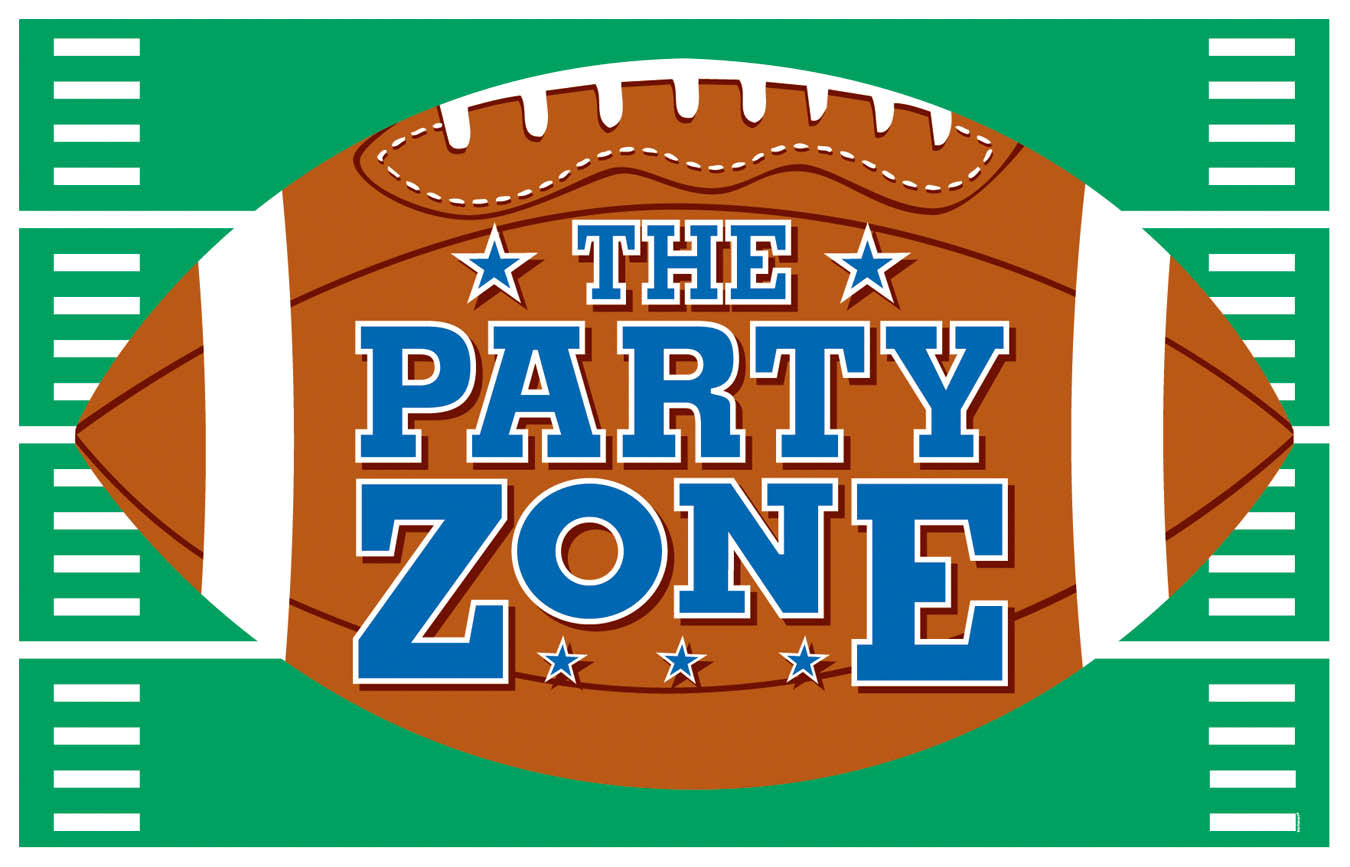 THE PARTY ZONE FOOTBALL LARGE BANNER