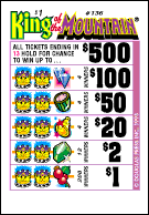 KING OF THE MOUNTAIN PULL TAB 2240 TICKETS