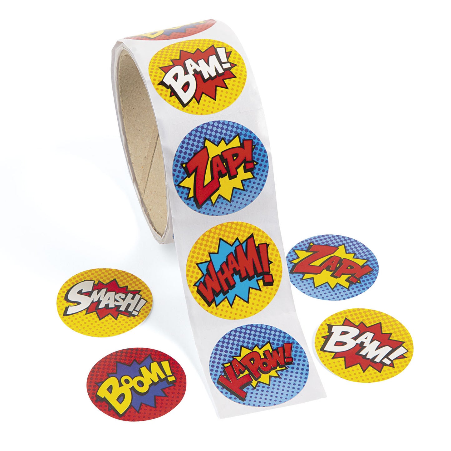 SUPERHERO ROLL STICKERS 100PCS/ROLL
